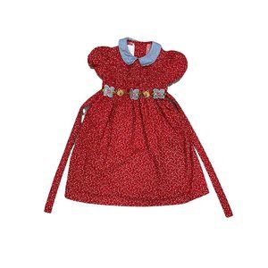 Vintage Bonnie Jean Ditzy Floral & Denim Dress Size 6X